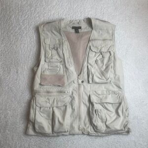 Vintage banana republic men's‎ cream utility fisherman hunting outdoors vest xl
